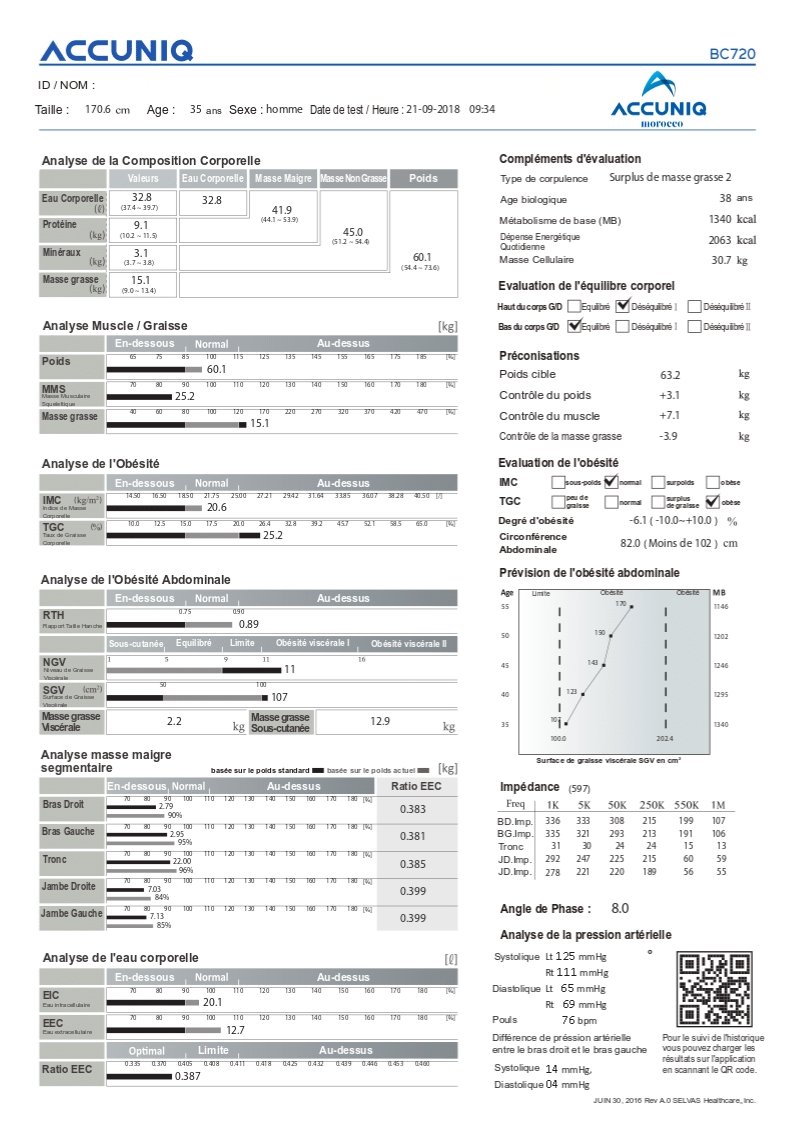 Fiche de résultats ACCUNIQ BC720